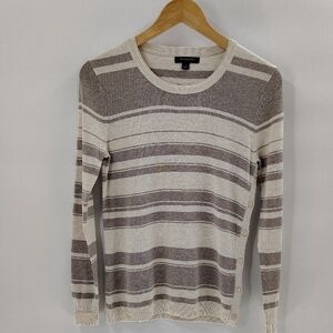 Banana Republic Factory Beige Cream Sweater Size Small Button Side Detail